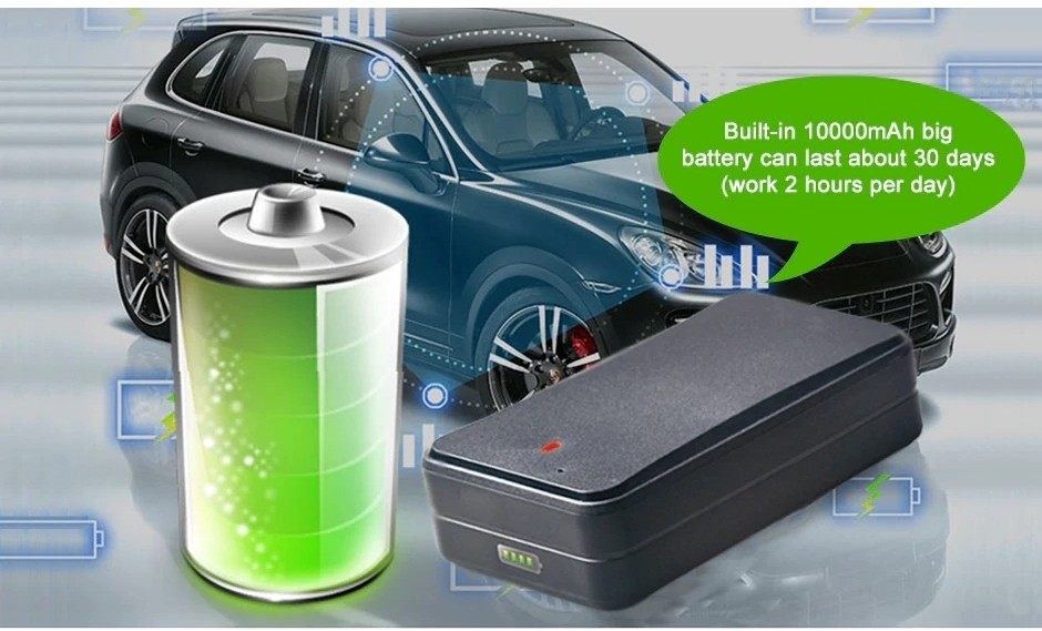 súper 10000 mAh Li-polímero batería gps tracker