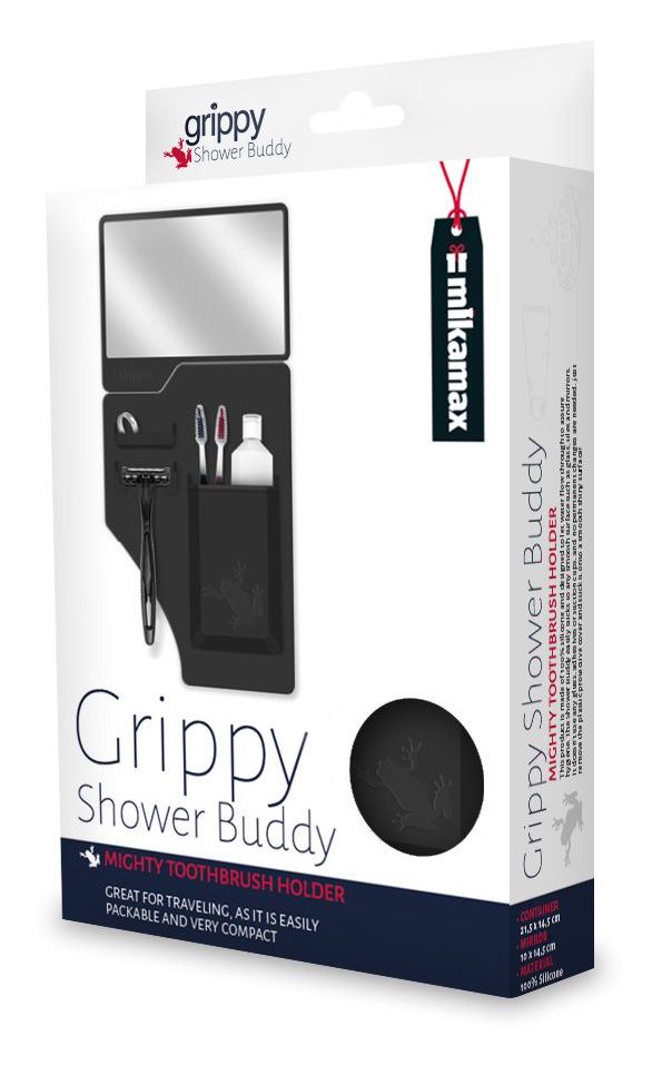 soporte de baño para artículos de higiene grippy shower buddy