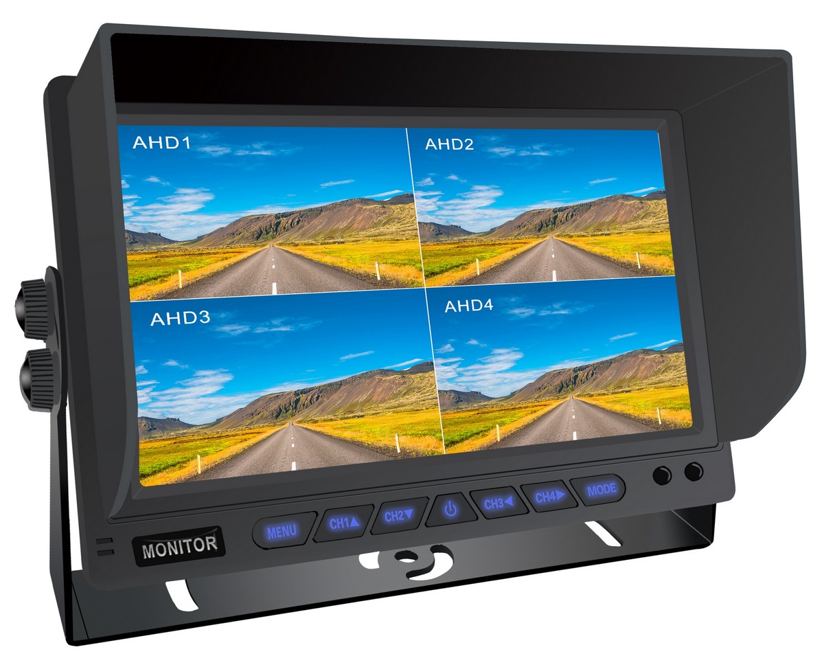 Monitor de coche de 8 canales con grabación de vídeo