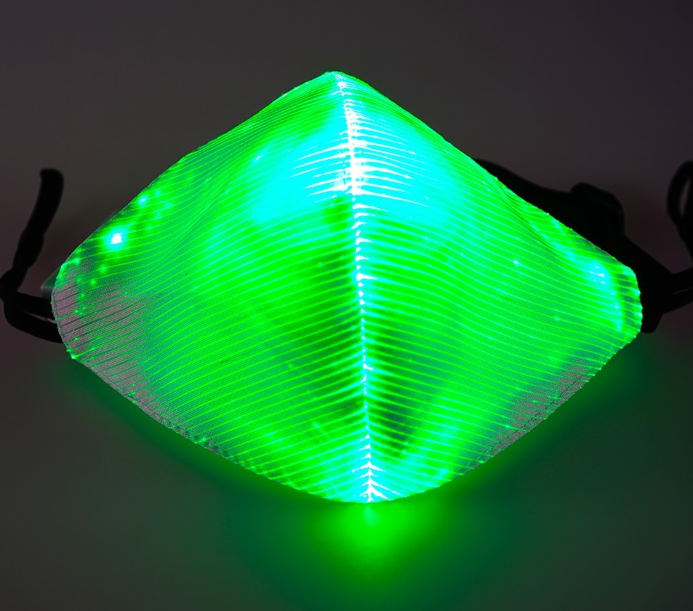 Máscara verde LED
