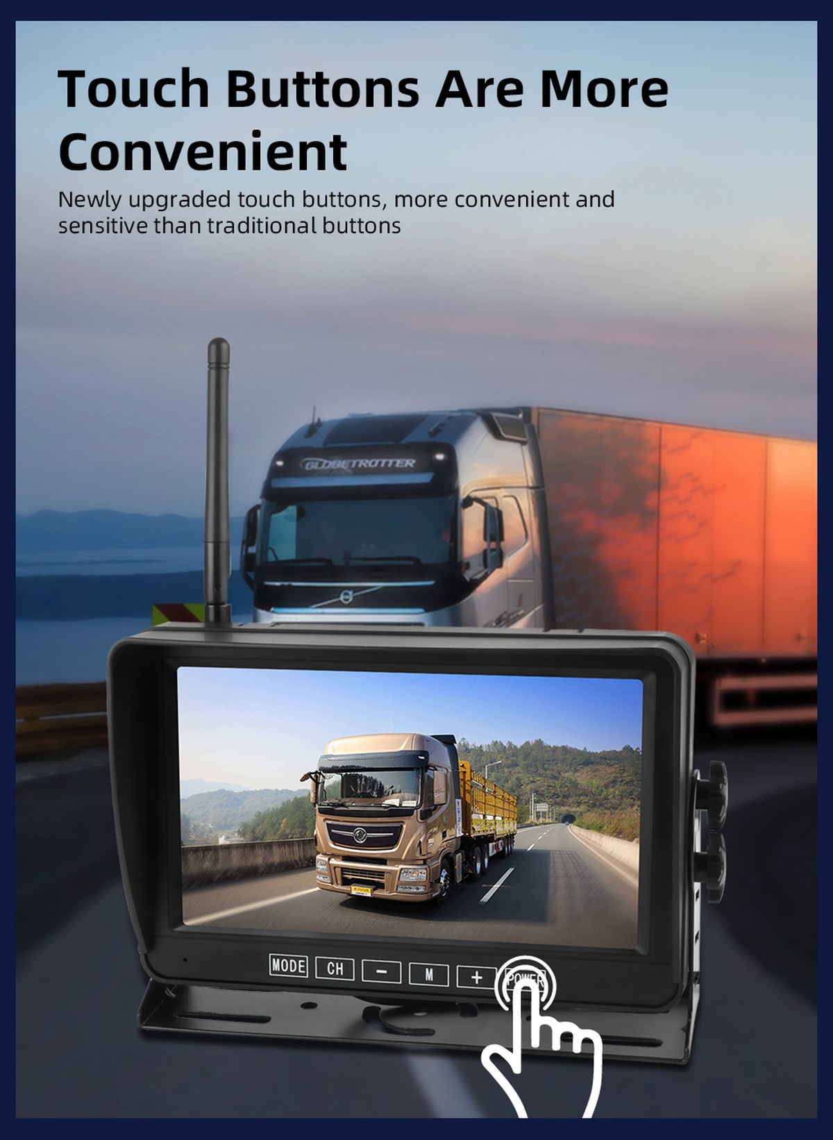 Sistema de monitoreo de respaldo que invierte el estacionamiento para camiones