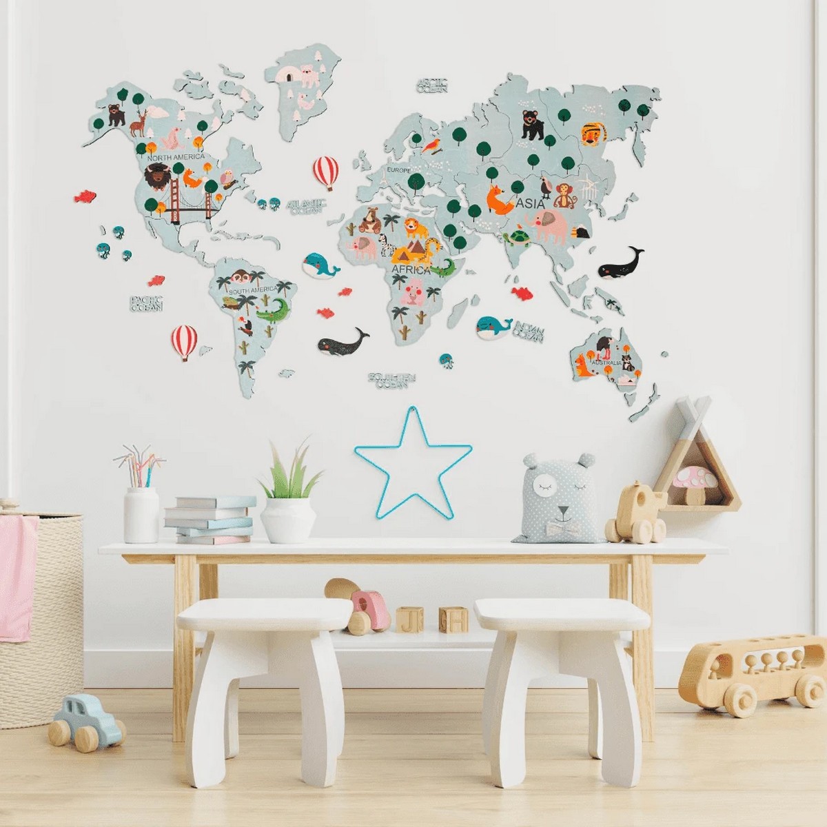 Mapa del mundo para niños
