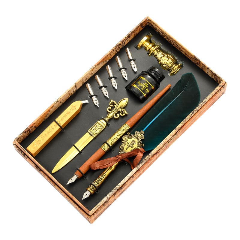 set de regalo de lujo de una pluma de caligrafía + accesorios