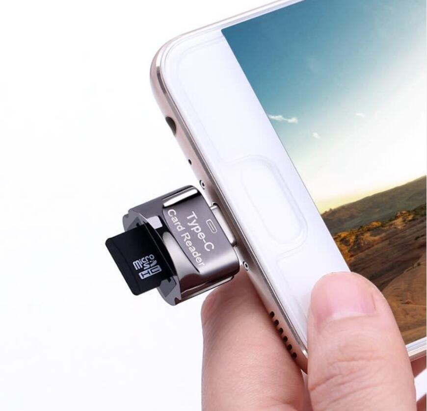 lector de tarjetas micro SD usb-c para teléfono móvil