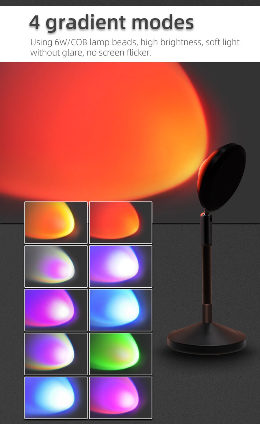 lámpara redonda de colores para fotografía