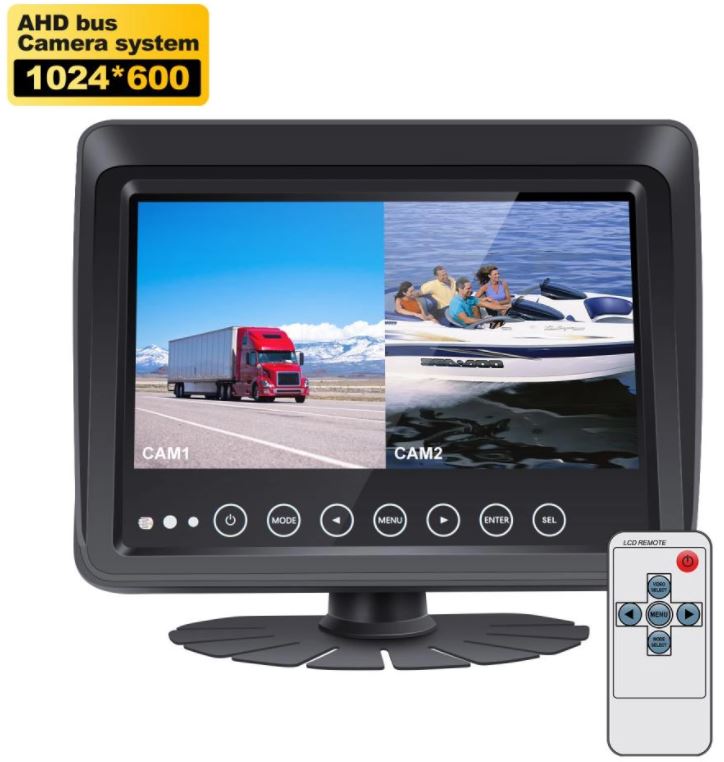 monitor de coche impermeable IP68 con mando a distancia