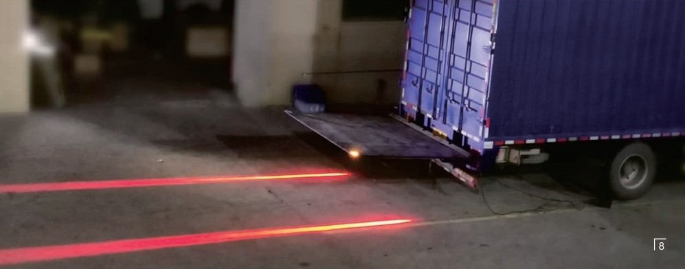 Luz de advertencia de línea LED para vehículos con rampa basculante