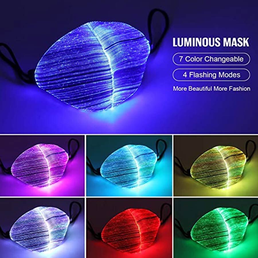 Máscara protectora LED iluminadora