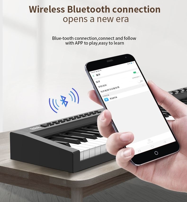 teléfono inteligente bluetooth piano digital