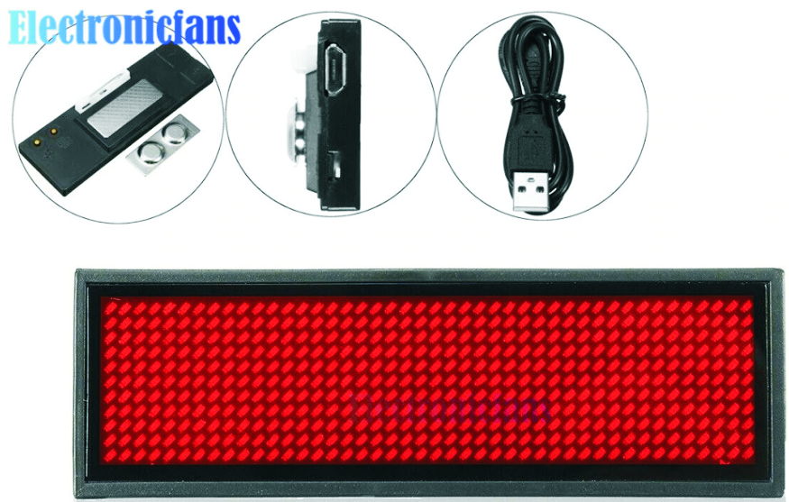 Placa de identificación LED Bluetooth