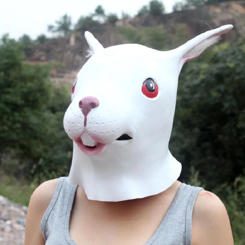 Conejo - Máscaras de carnaval, mascarilla de látex y silicona.