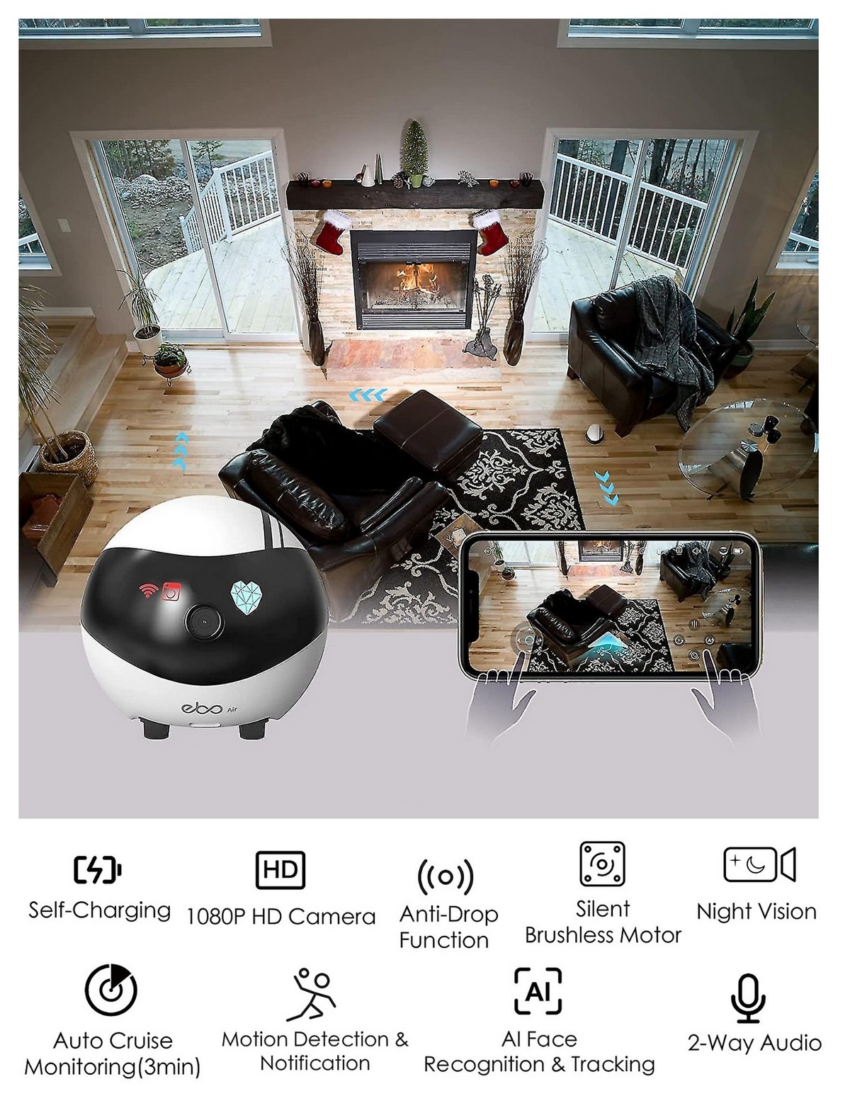 Enabot - Juego de ruedas para EBO SE Home Smart Robot Security Pet Camera
