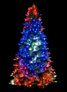 árbol de navidad LED inteligente a través del teléfono móvil