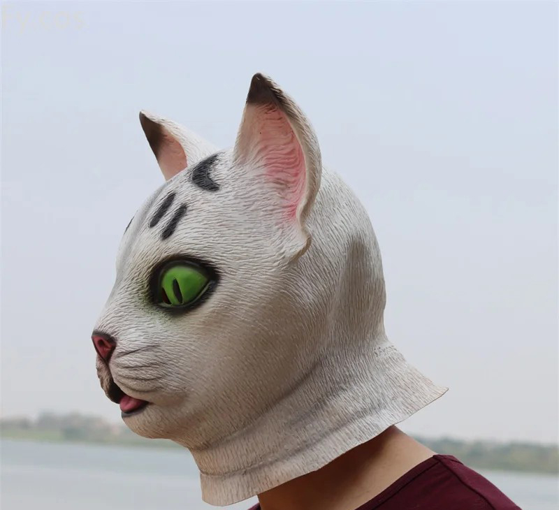 mascarilla de silicona para la cabeza del gato