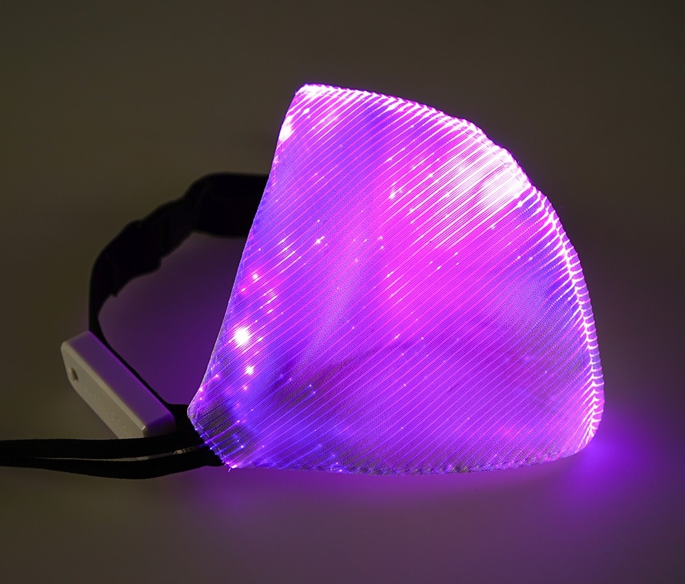 Máscara LED violeta