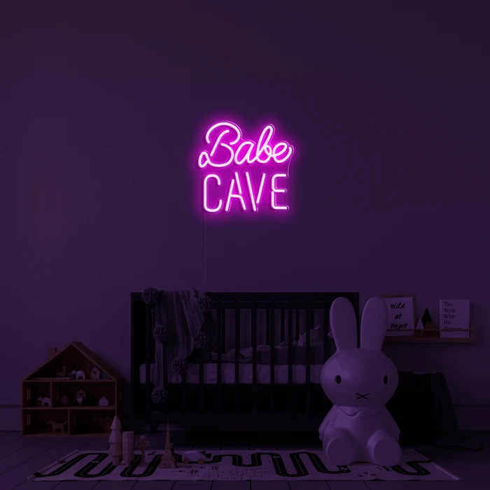 Letreros LED 3D en la pared hacia el interior - Babe cave