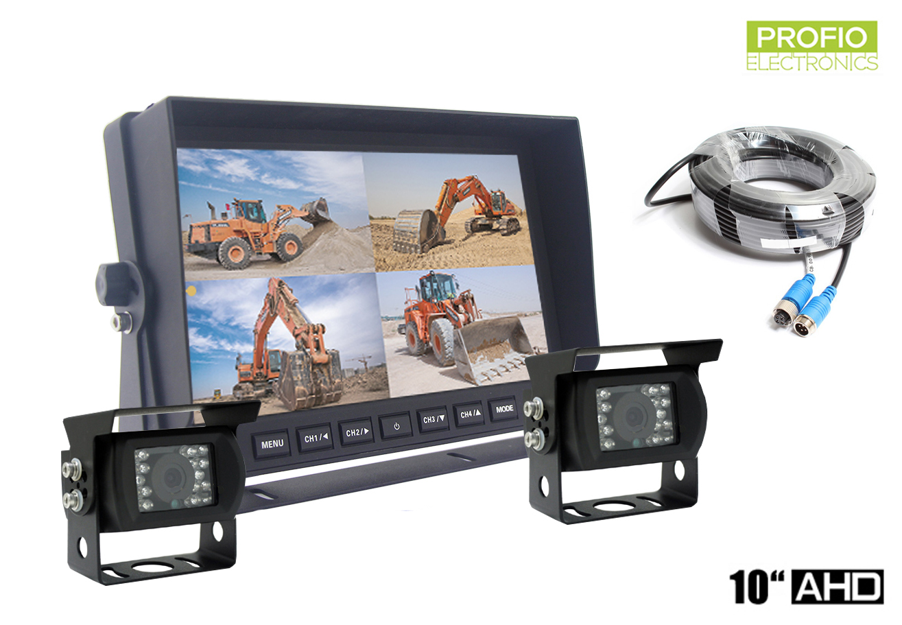 Conjunto de cableado de marcha atrás para coche: monitor de 5 + mini cámara  trasera FULL HD (IP68)