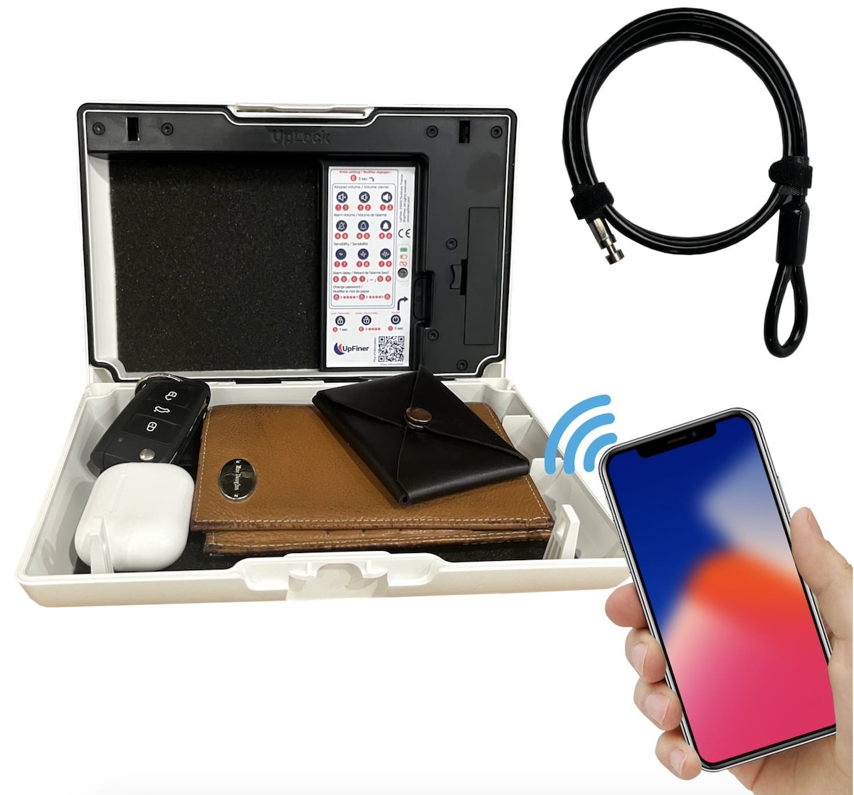 Caja fuerte portátil inteligente UpLock mini caja fuerte para objetos de valor móviles