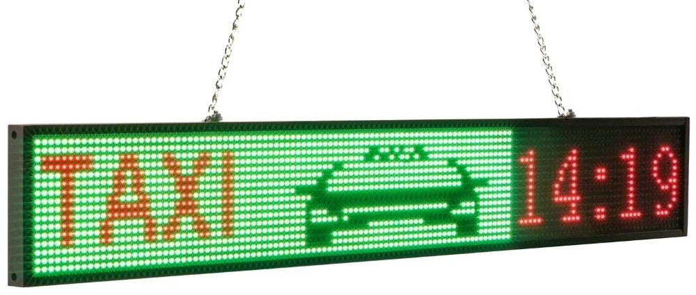 pantalla a color del panel led del coche para taxi