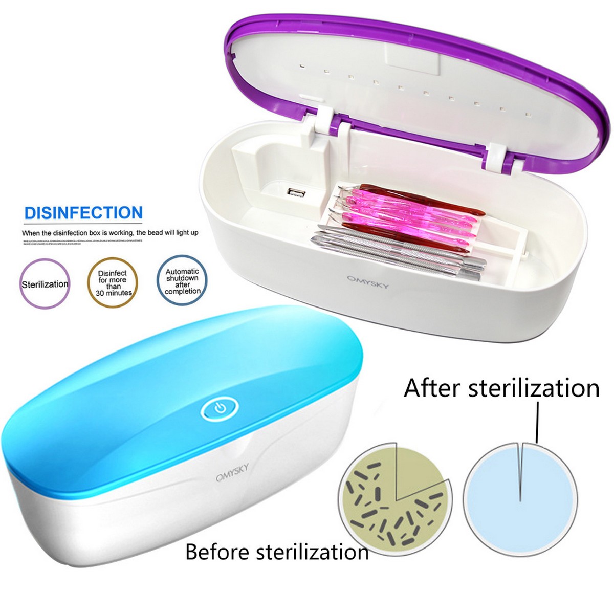 caja de esterilización para desinfección