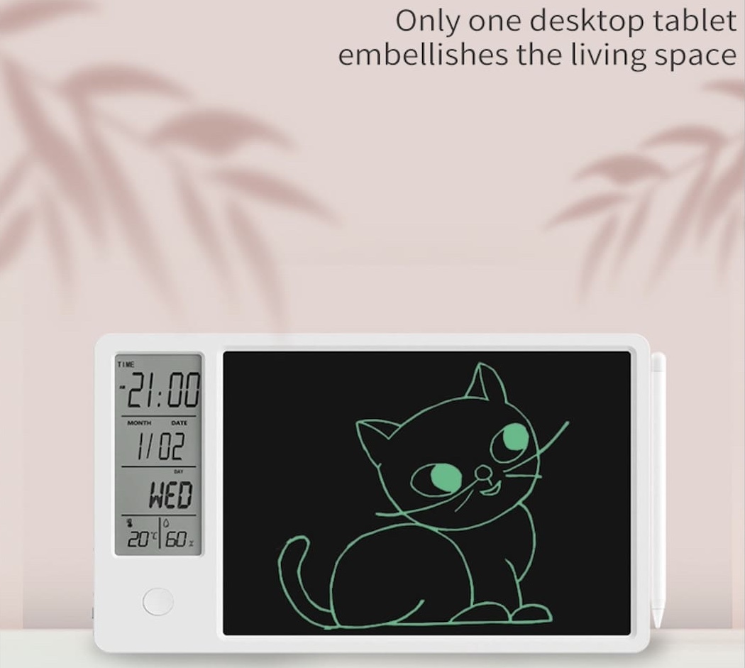 Calendario Digital LCD con cuaderno inteligente para escribir dibujos