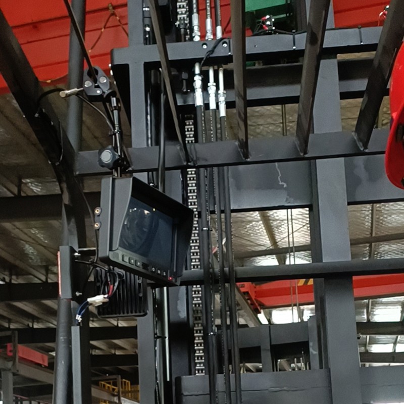 monitor con cámara láser carretilla elevadora