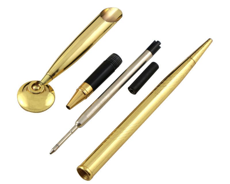 Bolígrafo dorado exclusivo con soporte