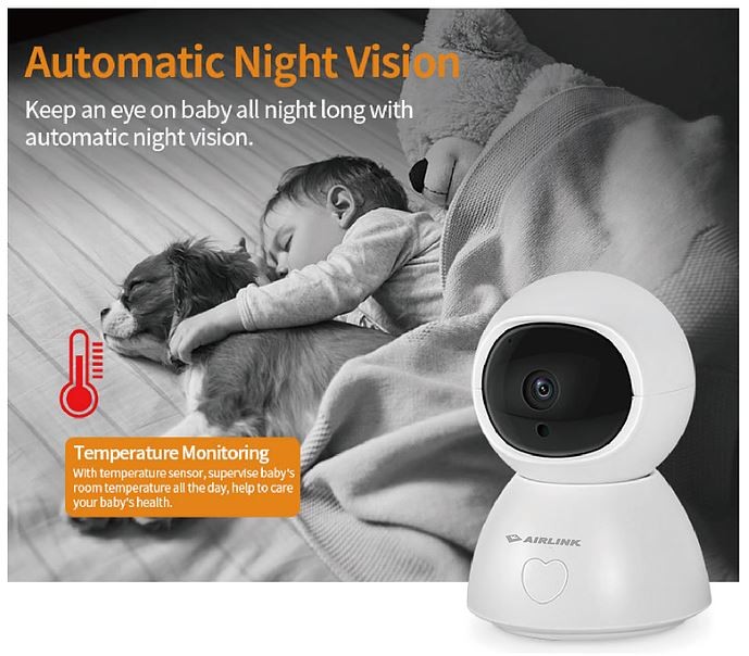 monitor de bebé con visión nocturna por infrarrojos