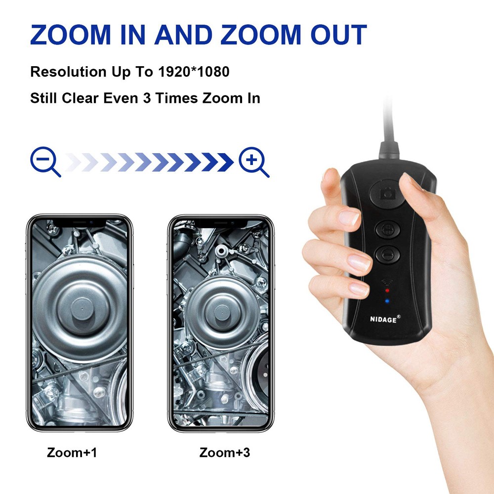 cámara endoscópica wifi con zoom