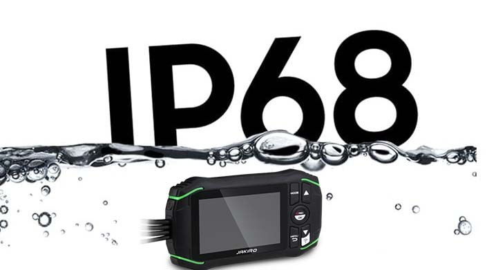 Protección IP68: cámara impermeable y a prueba de polvo en una motocicleta