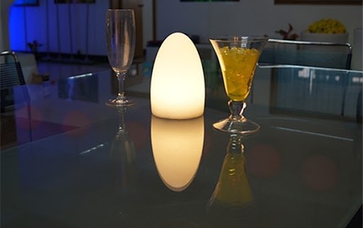 luz de mesa - forma de huevo