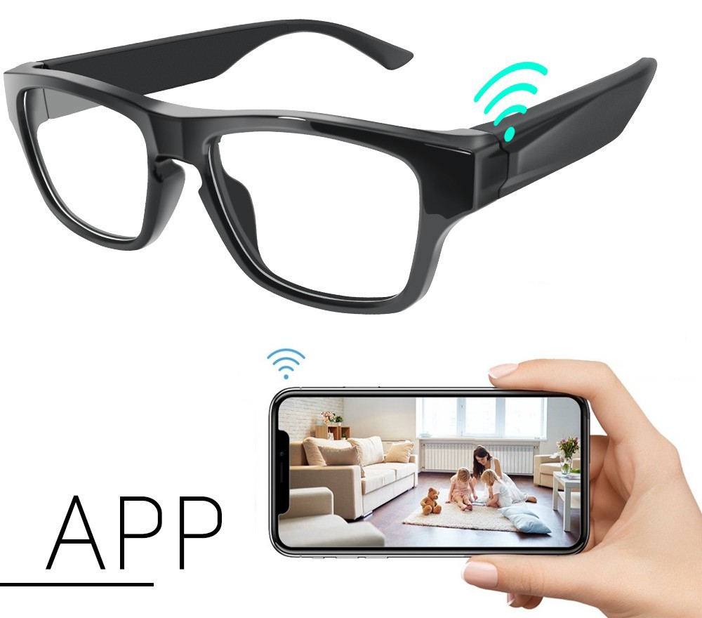 gafas espía con cámara hd wifi streaming a través del teléfono móvil