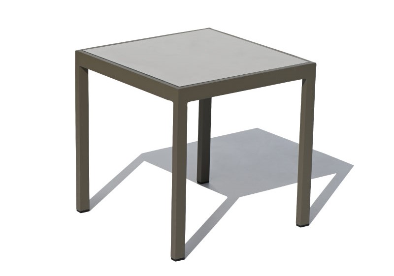 Pequeña y práctica mesa de jardín de aluminio Luxurio Damian diseño minimalista
