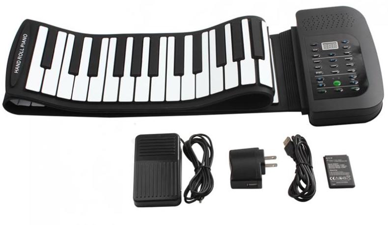 piano rodante - teclado de piano hecho de silicona