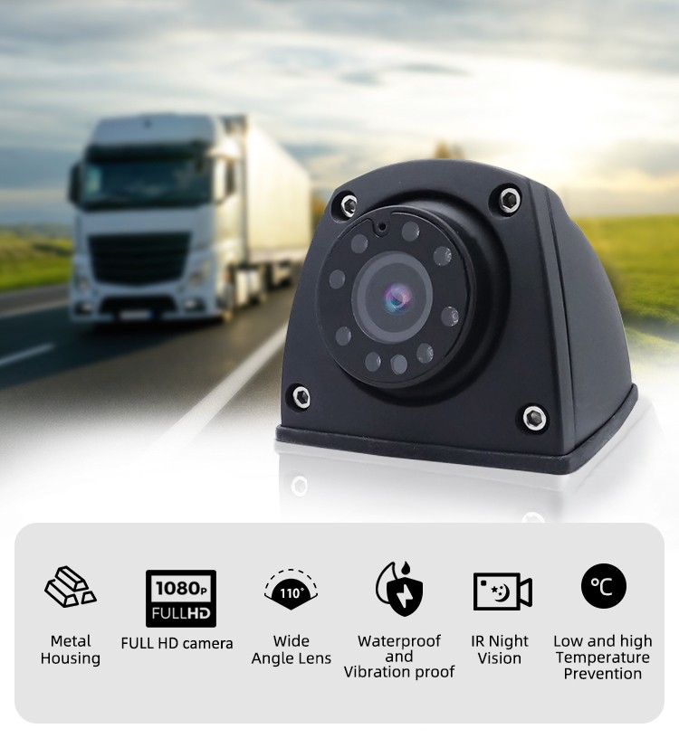 cámara lateral de coche FULL HD AHD + IR visión nocturna e IP69K