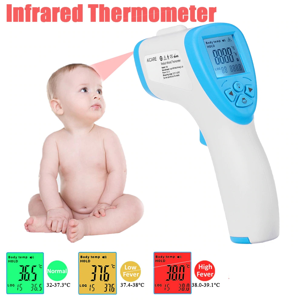 termómetro infrarrojo con pantalla