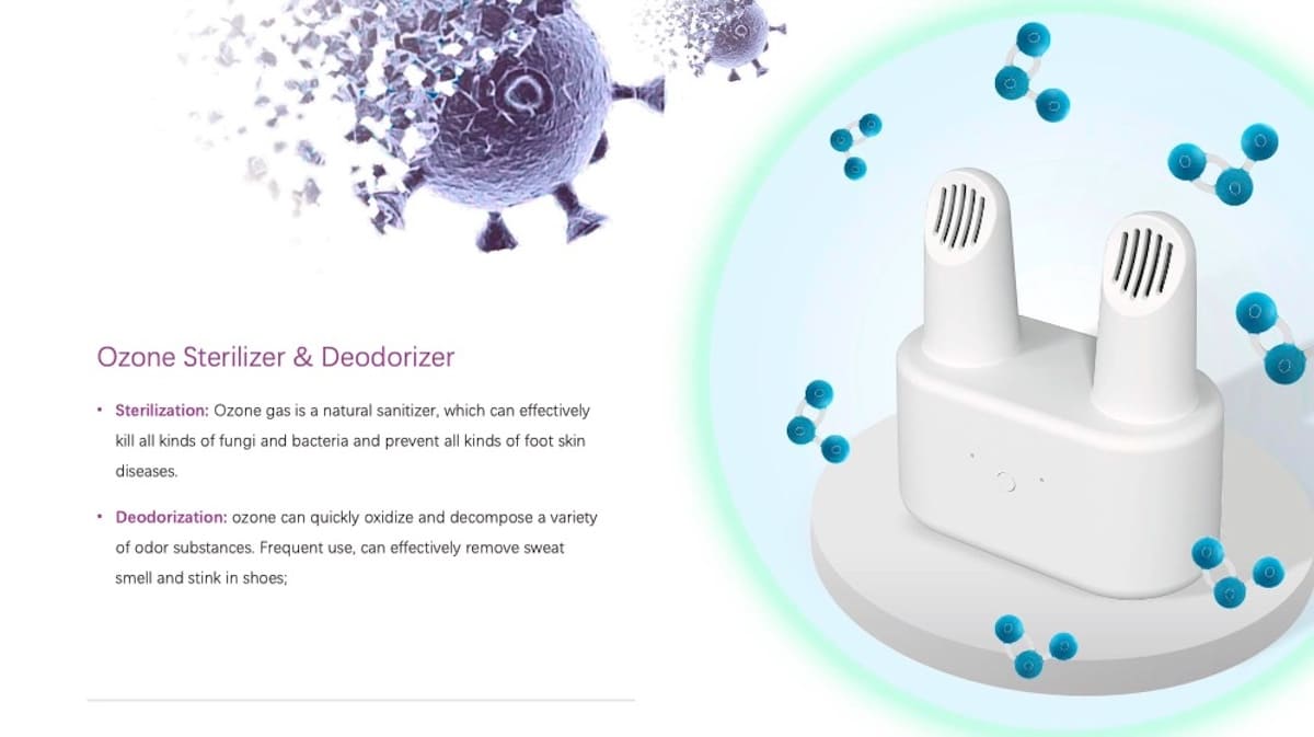 desinfección portátil de calzado - secador limpiador de botas con ozono