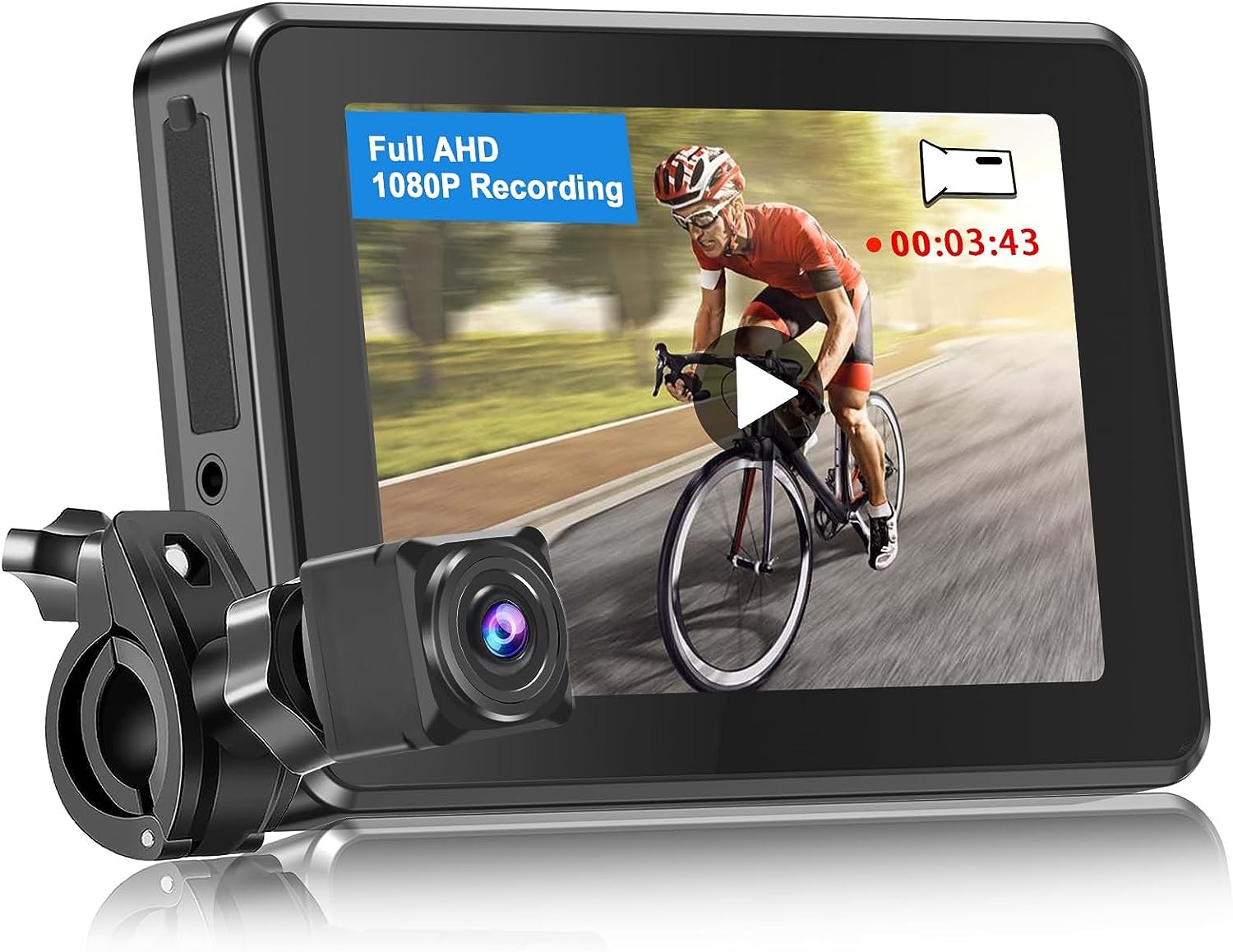 cámara de visión trasera para bicicleta con grabación