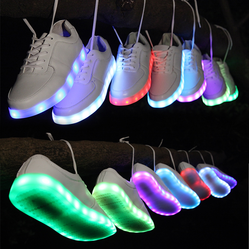 botas brillantes LED
