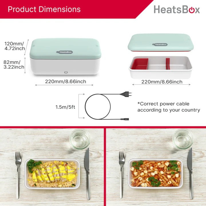 HeatsBox life box alimentos termo eléctrico calefacción portátil