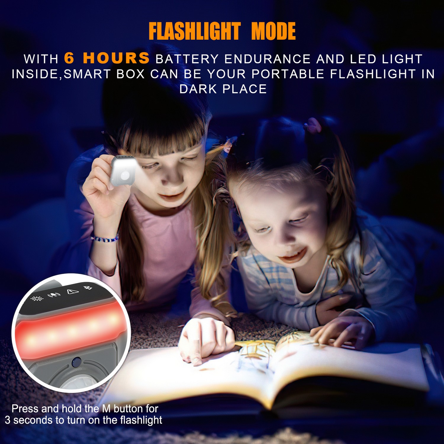 alarma inteligente de seguridad - modo linterna - luz LED