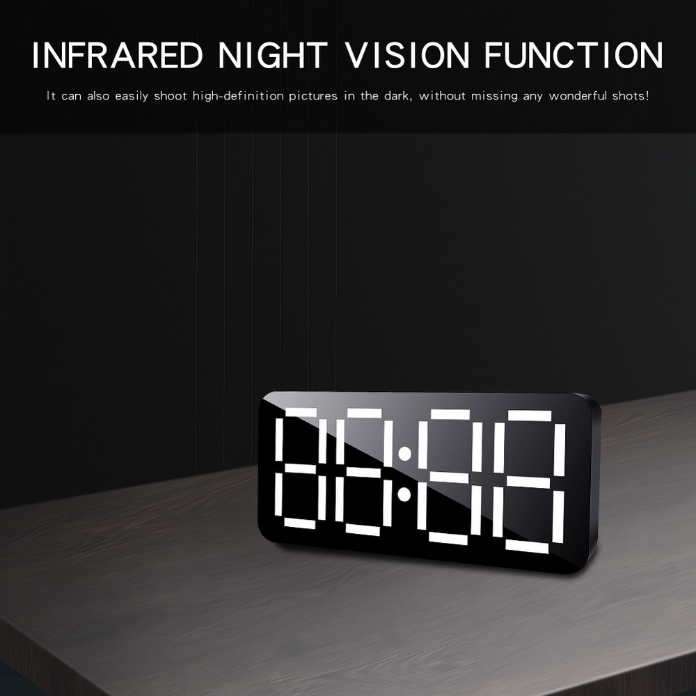 cámara de visión nocturna 4k reloj despertador