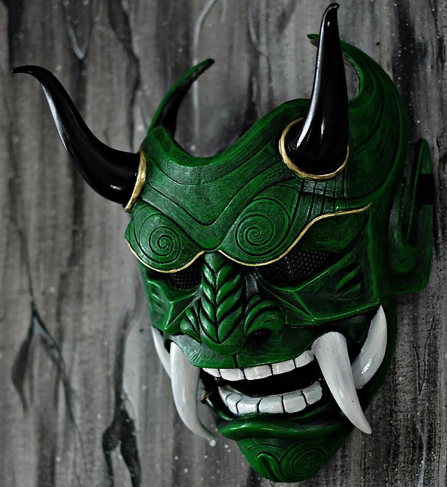 Máscara facial de Halloween - motivo de asesino japonés