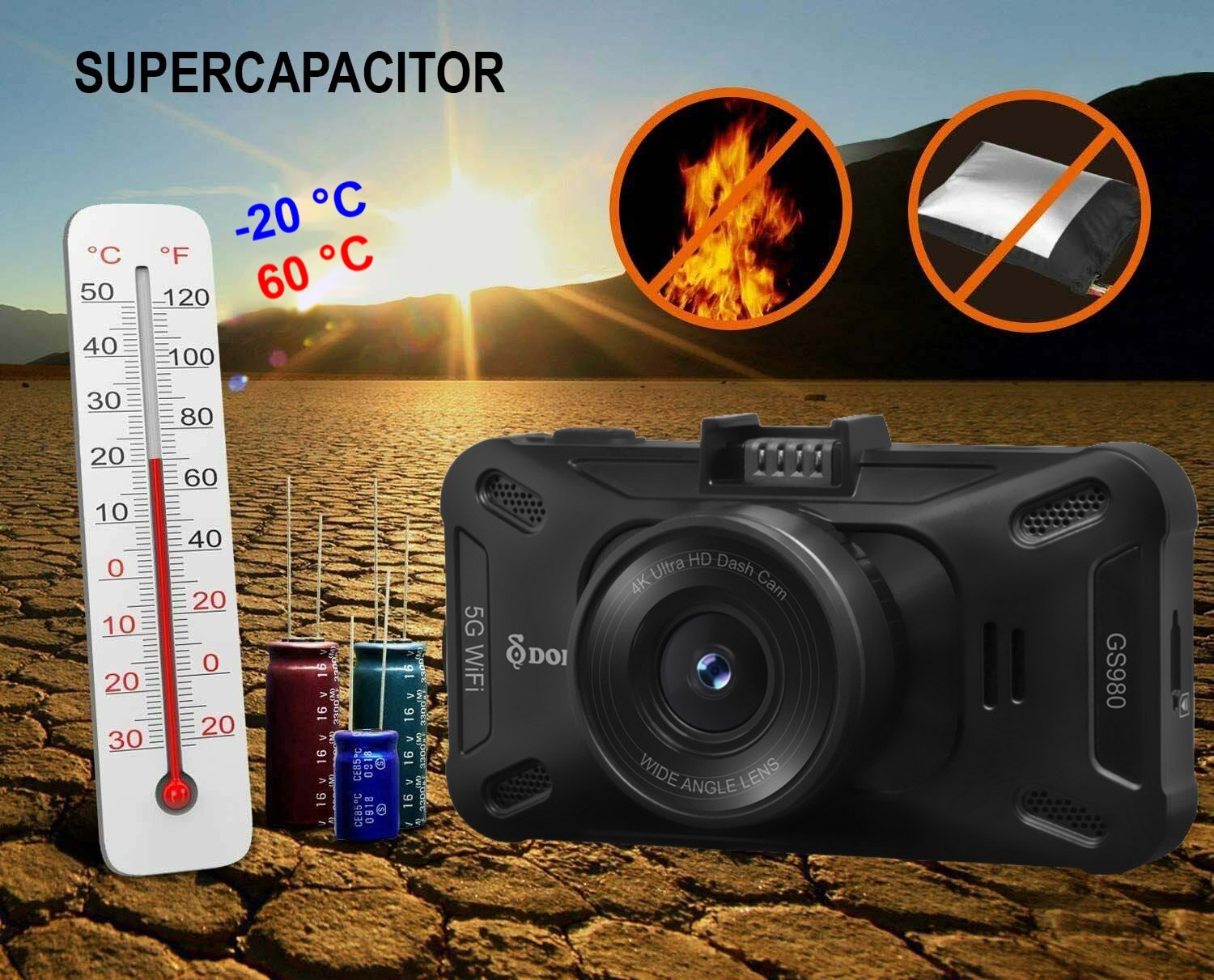 batería de supercondensador para cámara de coche