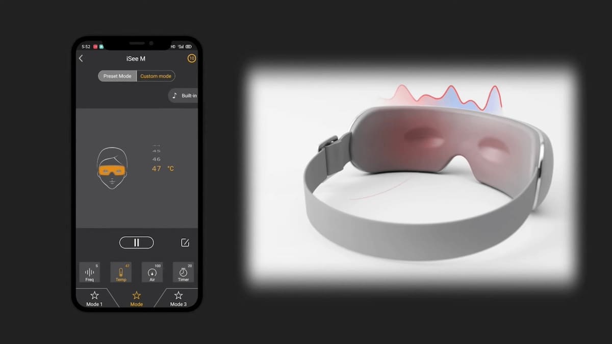 Gafas vibratorias con tecnología inteligente y conexión Bluetooth