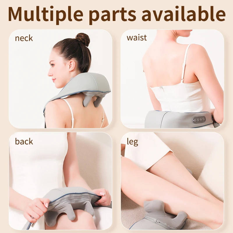 Dispositivo de masaje de relajación para cuello, rodillas, piernas y espalda baja.