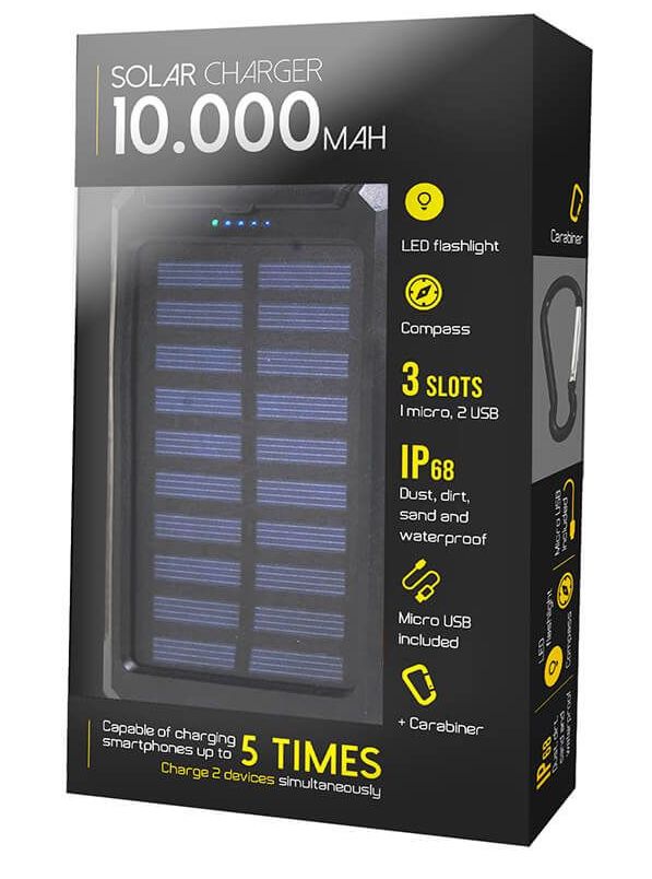 cargador solar portatil 10000 mah telefono movil