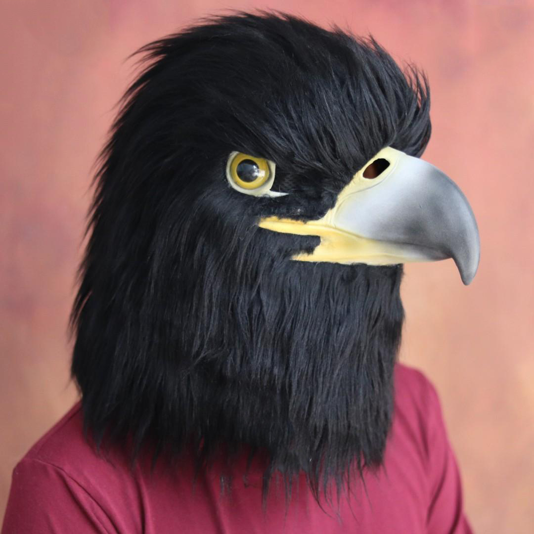 mascarilla de águila americana negra Halloween