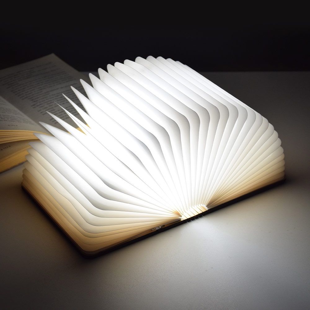 Libro LED - lámpara en forma de libro plegable