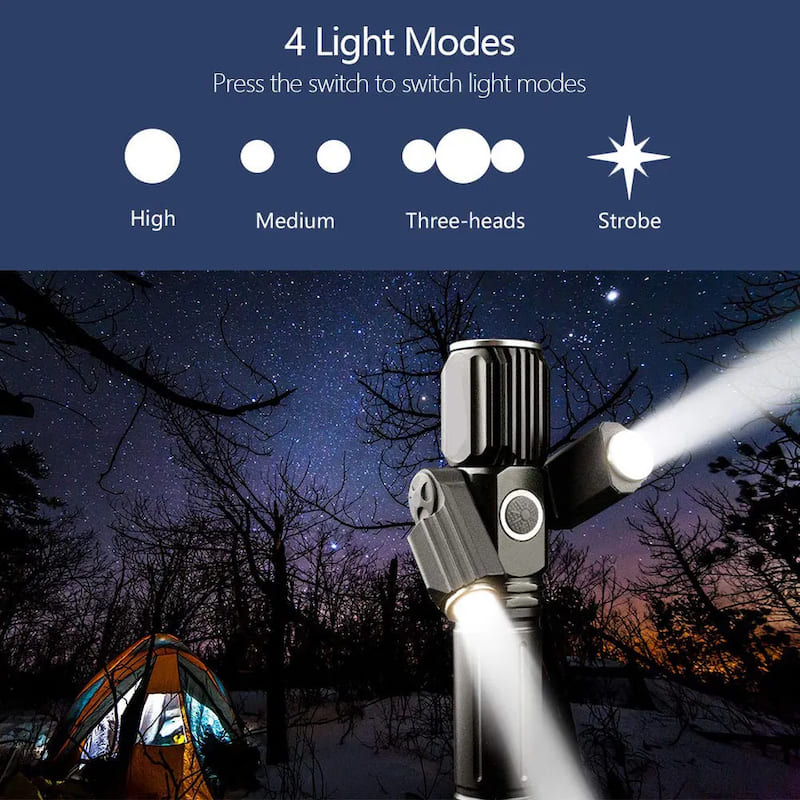 linterna para iluminar 4 modos de iluminación